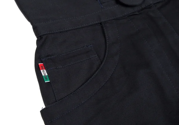モスキーノ ジーンズMOSCHINO JEANS ロゴ刺繍デカボタンハイウエストスカート 紺9 K-112378_005