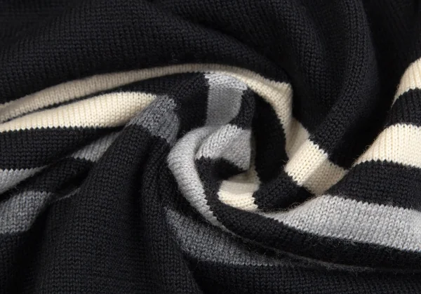 クリスチャンディオールスポーツChristian Dior SPORTS ロゴボーダーニットカーディガンベスト 黒 K-112380_012