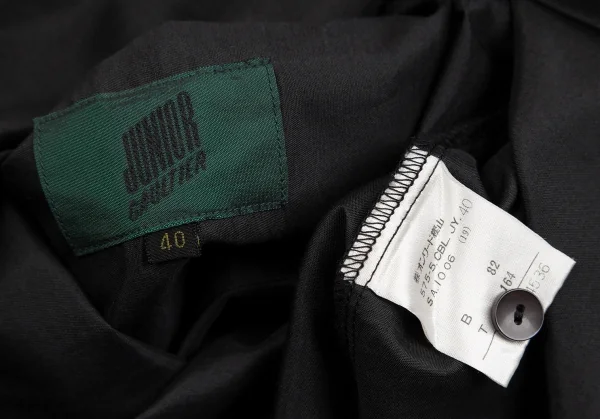 ジュニアゴルチエJUNIOR GAULTIER スカーフ付きシースルー5分袖カフスシャツ 黒40 K-112381_017