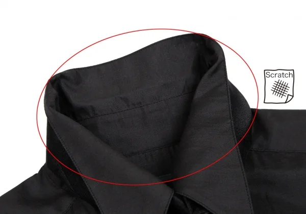 ジュニアゴルチエJUNIOR GAULTIER スカーフ付きシースルー5分袖カフスシャツ 黒40 K-112381_005