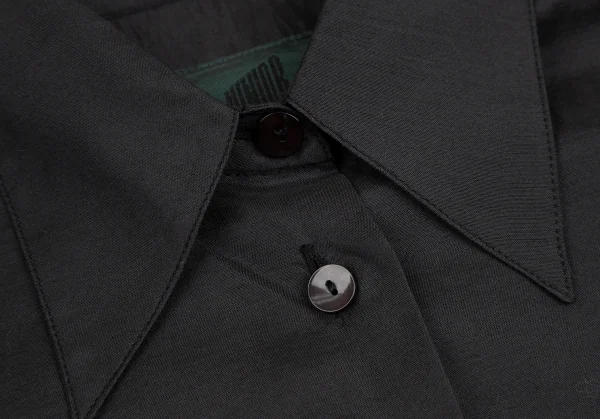 ジュニアゴルチエJUNIOR GAULTIER スカーフ付きシースルー5分袖カフスシャツ 黒40 K-112381_007