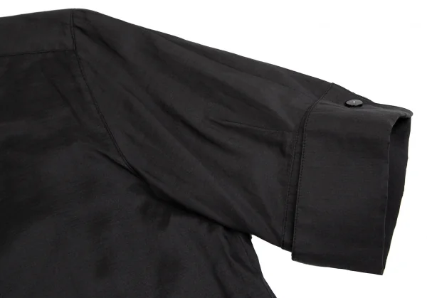 ジュニアゴルチエJUNIOR GAULTIER スカーフ付きシースルー5分袖カフスシャツ 黒40 K-112381_008