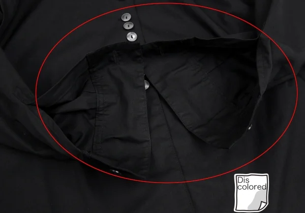 ジュニアゴルチエJUNIOR GAULTIER スクエアネックメニーボタンシャツ 黒40 K-112382_011