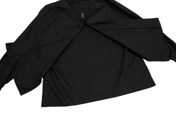 ジュニアゴルチエJUNIOR GAULTIER スクエアネックメニーボタンシャツ 黒40 K-112382_014