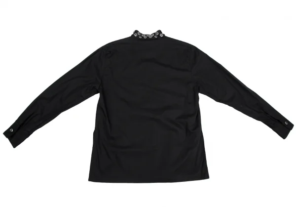 ジュニアゴルチエJUNIOR GAULTIER スクエアネックメニーボタンシャツ 黒40 K-112382_015