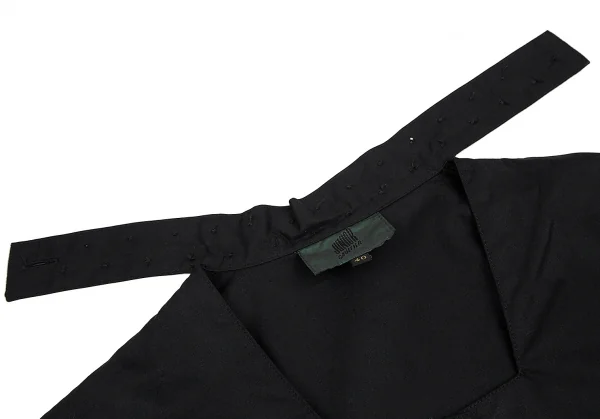 ジュニアゴルチエJUNIOR GAULTIER スクエアネックメニーボタンシャツ 黒40 K-112382_007