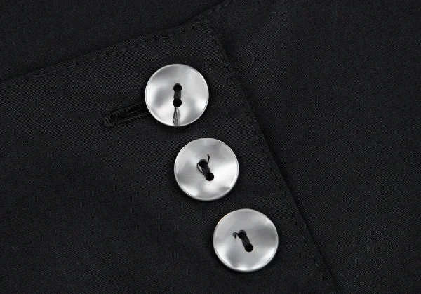 ジュニアゴルチエJUNIOR GAULTIER スクエアネックメニーボタンシャツ 黒40 K-112382_008