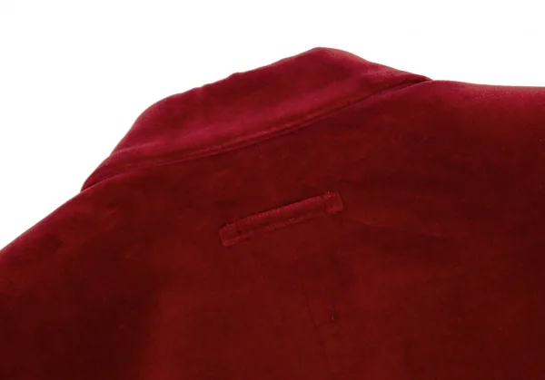 ジャンポールゴルチエ クラシックJean Paul GAULTIER CLASSIQUE ベルテッドベロアダブルブレストジャケット 赤40 K-112385_017