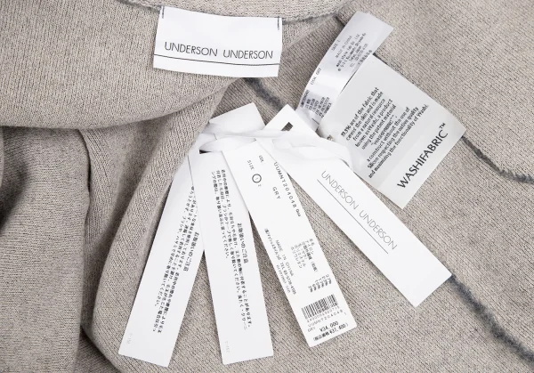 アンダーソンアンダーソンUNDERSON UNDERSON 和紙ファブリックダブルフェイスニットガウンコート グレー1 K-112389_017