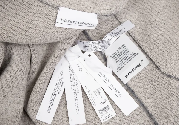 アンダーソンアンダーソンUNDERSON UNDERSON 和紙ファブリックダブルフェイスニットガウンコート グレー1 K-112389_018
