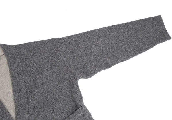 アンダーソンアンダーソンUNDERSON UNDERSON 和紙ファブリックダブルフェイスニットガウンコート グレー1 K-112389_005