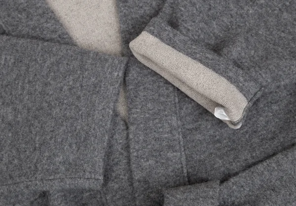 アンダーソンアンダーソンUNDERSON UNDERSON 和紙ファブリックダブルフェイスニットガウンコート グレー1 K-112389_006