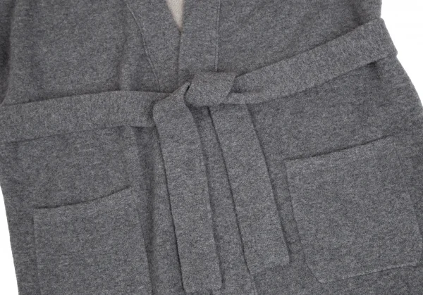 アンダーソンアンダーソンUNDERSON UNDERSON 和紙ファブリックダブルフェイスニットガウンコート グレー1 K-112389_008