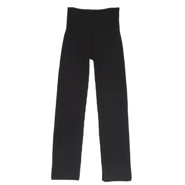 イッセイミヤケ ハートISSEY MIYAKE HaaT オーガニックコットンリブニットレギンスパンツ 黒F K-112390_001