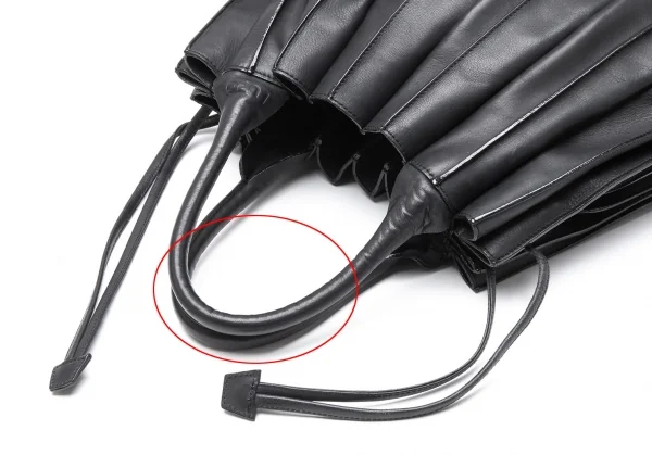 ルポLUPO レザープリーツハンドバッグ 黒 K-112394_011