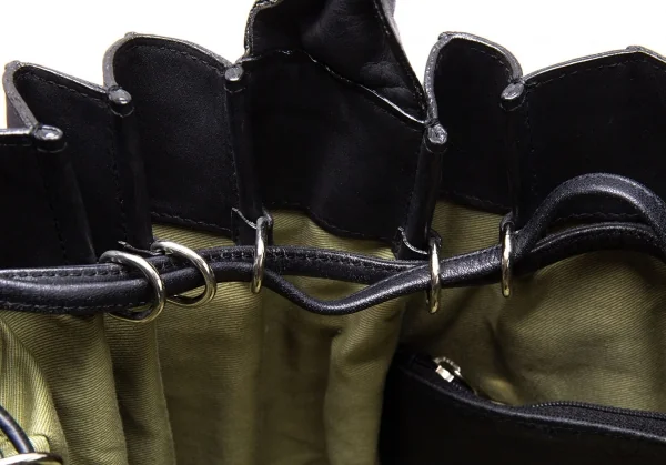 ルポLUPO レザープリーツハンドバッグ 黒 K-112394_015