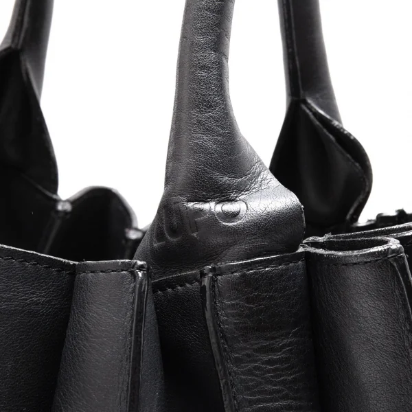 ルポLUPO レザープリーツハンドバッグ 黒 K-112394_003