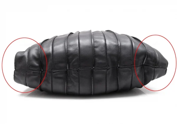 ルポLUPO レザープリーツハンドバッグ 黒 K-112394_007