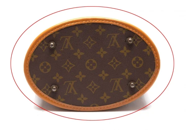 ルイヴィトンLouis Vuitton 旧バケットPM モノグラムバケツバッグ 茶 K-112395_010