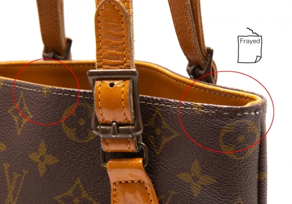 ルイヴィトンLouis Vuitton 旧バケットPM モノグラムバケツバッグ 茶 K-112395_003