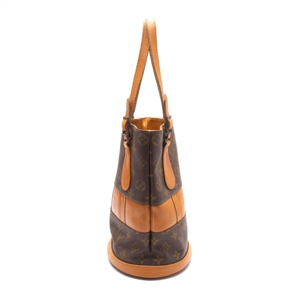 ルイヴィトンLouis Vuitton 旧バケットPM モノグラムバケツバッグ 茶 K-112395_005
