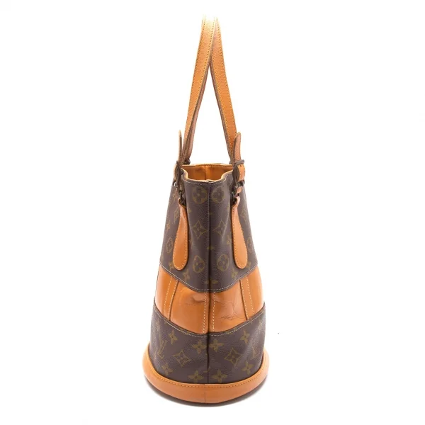 ルイヴィトンLouis Vuitton 旧バケットPM モノグラムバケツバッグ 茶 K-112395_009
