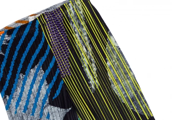 プリーツプリーズPLEATS PLEASE グラフィックプリントパンツ 紺マルチM位 K-112412_005