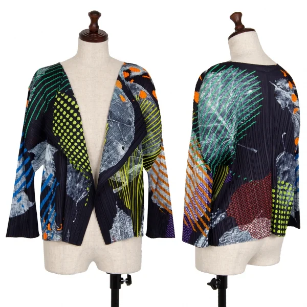 プリーツプリーズPLEATS PLEASE グラフィックプリントセットアップ 紺マルチ4/M位 K-112413_002