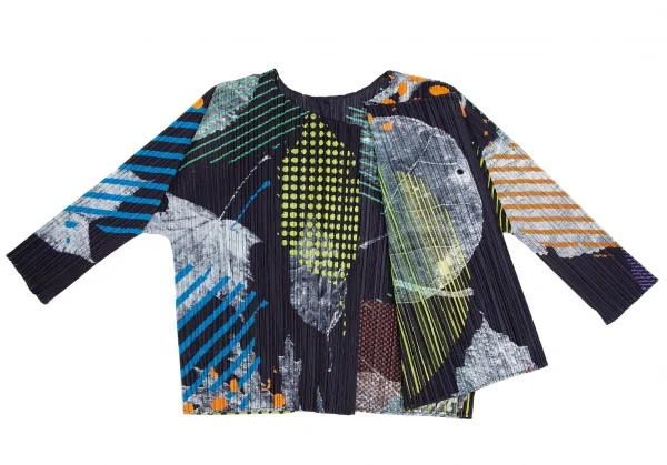 プリーツプリーズPLEATS PLEASE グラフィックプリントセットアップ 紺マルチ4/M位 K-112413_007