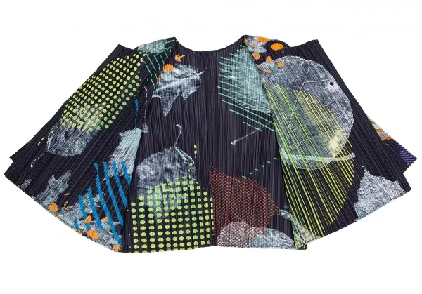 プリーツプリーズPLEATS PLEASE グラフィックプリントセットアップ 紺マルチ4/M位 K-112413_008