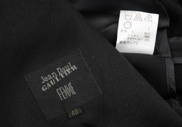 Jean-Paul GAULTIER FEMME Zip Design Stretch Jacket K-112419_020