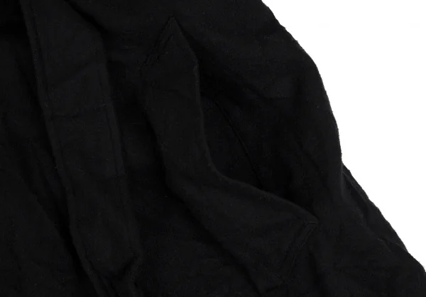 REGULATION Yohji Yamamoto MEN Wrinkled Wool Belted Hoodie Coat K-112441_010