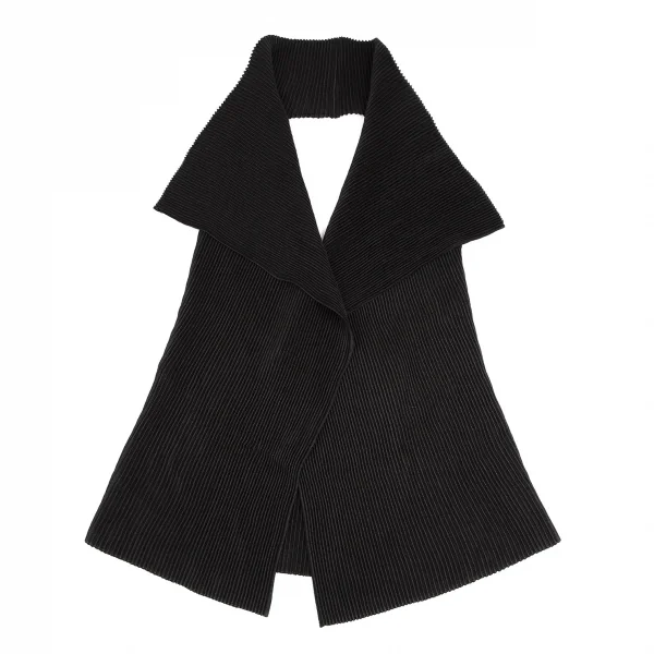 スペッチオ プリーツSPECCHIO PLEATS シャトルプリーツホルターネックジレベスト 黒40 K-112442_002