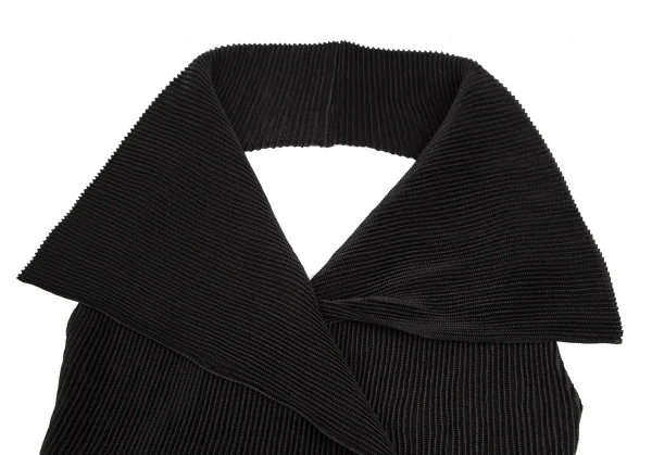 スペッチオ プリーツSPECCHIO PLEATS シャトルプリーツホルターネックジレベスト 黒40 K-112442_003