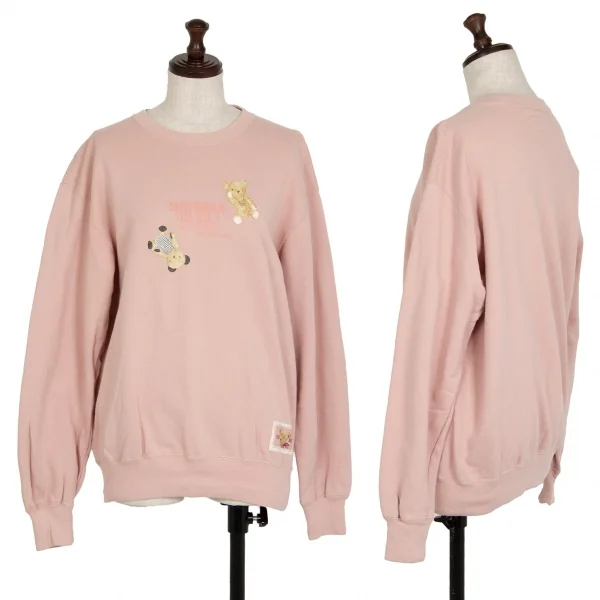 ハウスPINK HOUSE テディベアプリントスウェット ピンクL K-112460_001