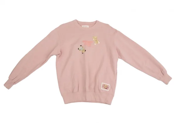 ハウスPINK HOUSE テディベアプリントスウェット ピンクL K-112460_002