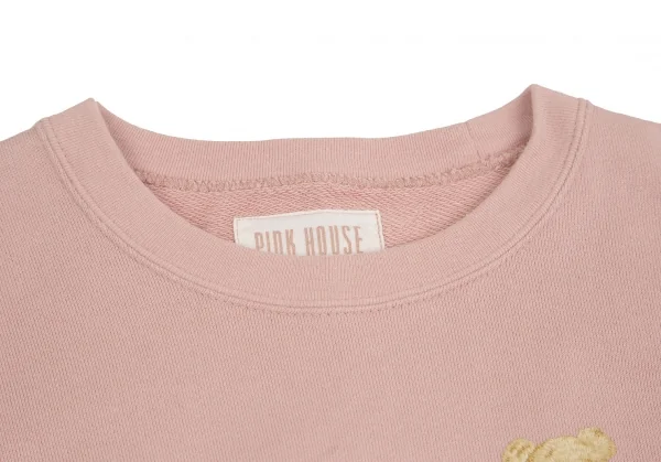 ハウスPINK HOUSE テディベアプリントスウェット ピンクL K-112460_004