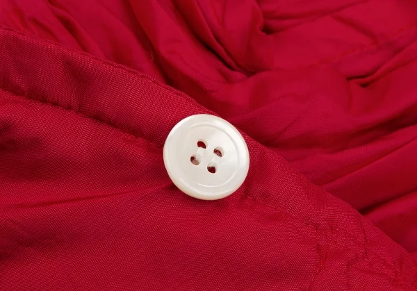 コムデギャルソンCOMME des GARCONS キュプラギャザー切替半袖ジャケット 赤M位 K-112464_012