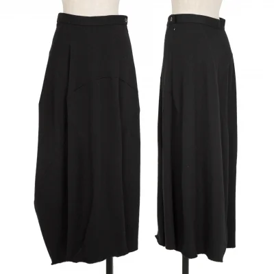トリココムデギャルソンtricot COMME des GARCONSウールパネル切替フレアニットスカート