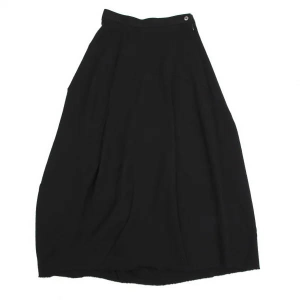 トリココムデギャルソンtricot COMME des GARCONSウールパネル切替フレアニットスカート 黒M K-112466_002