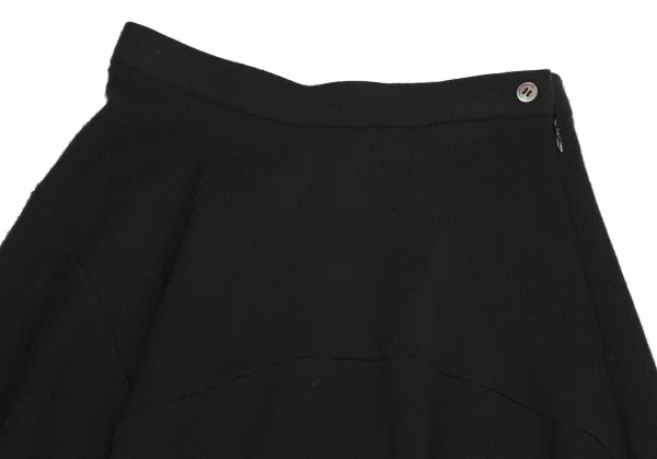 トリココムデギャルソンtricot COMME des GARCONSウールパネル切替フレアニットスカート 黒M K-112466_003