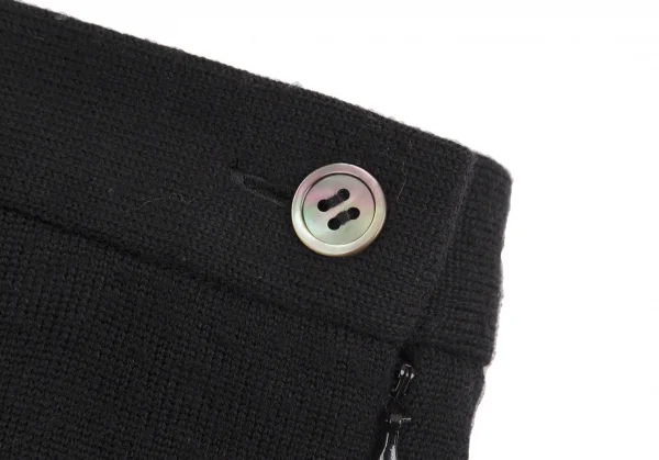 トリココムデギャルソンtricot COMME des GARCONSウールパネル切替フレアニットスカート 黒M K-112466_004