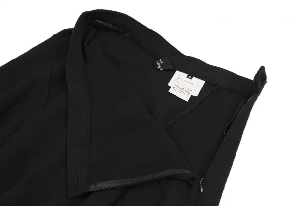 トリココムデギャルソンtricot COMME des GARCONSウールパネル切替フレアニットスカート 黒M K-112466_005