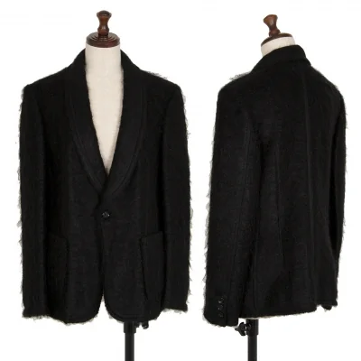 トリココムデギャルソンtricot COMME des GARCONSモヘア混ショールカラージャケット 黒