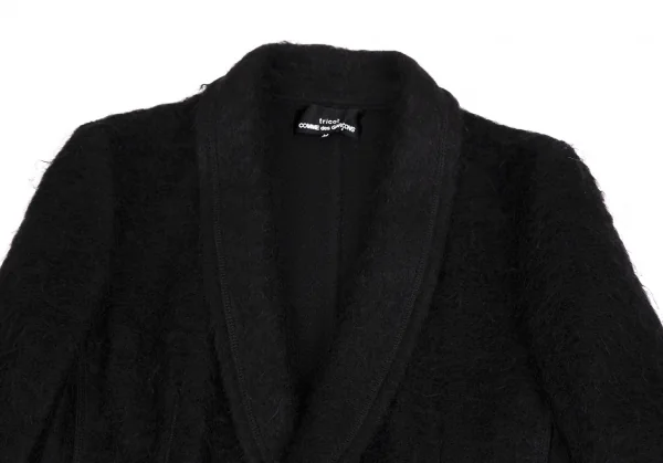 トリココムデギャルソンtricot COMME des GARCONSモヘア混ショールカラージャケット 黒M K-112468_003
