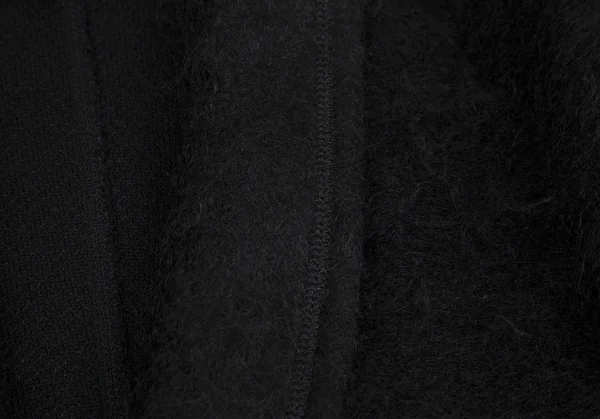 トリココムデギャルソンtricot COMME des GARCONSモヘア混ショールカラージャケット 黒M K-112468_004