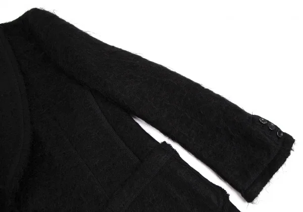 トリココムデギャルソンtricot COMME des GARCONSモヘア混ショールカラージャケット 黒M K-112468_005