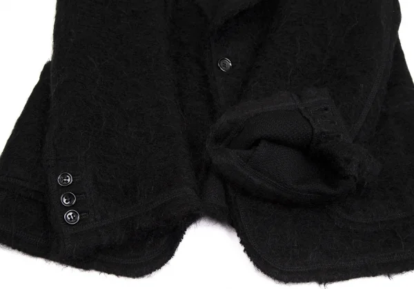 トリココムデギャルソンtricot COMME des GARCONSモヘア混ショールカラージャケット 黒M K-112468_006