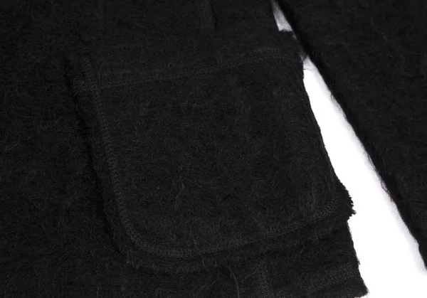 トリココムデギャルソンtricot COMME des GARCONSモヘア混ショールカラージャケット 黒M K-112468_008