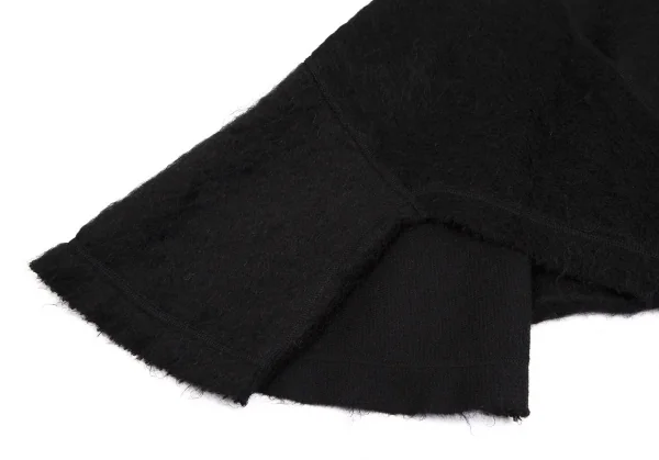 トリココムデギャルソンtricot COMME des GARCONSモヘア混パネル切替フレアスカート 黒M K-112469_011